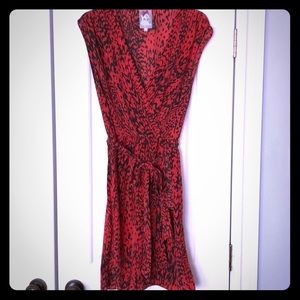 Silk faux wrap dress